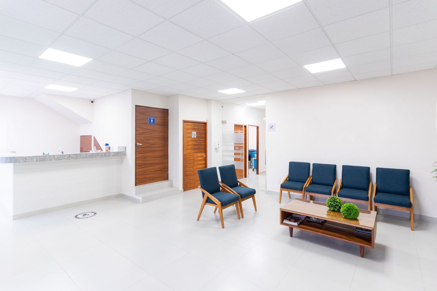 A bright, welcoming practice waiting room with open capacity for new patients